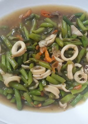 Foto resep Cumi buncis pedas