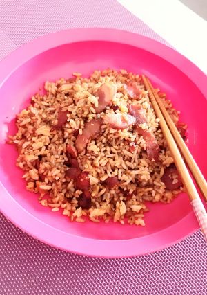 Foto resep Nasi Telur Dengan Smoked Beef & Bacon