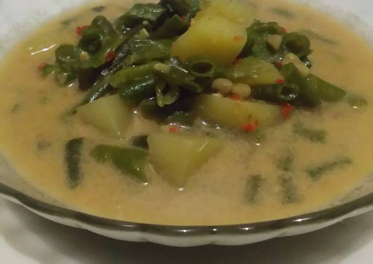 Resep Sayur santan kacang panjang Anti Gagal