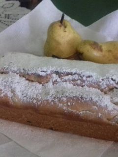 Una foto de Budín light peras