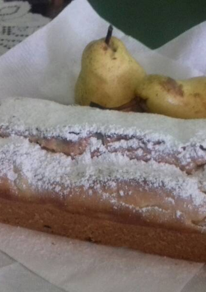 Una foto de Budín light peras