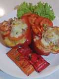 Cheese-Topped Stuffed Bell Peppers