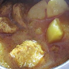 A picture of Aloo soyabean.