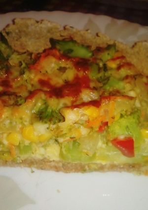 Una foto de Tarta de vegetales con brócoli