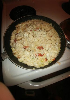 A picture of Bassa & shrimp risotto.