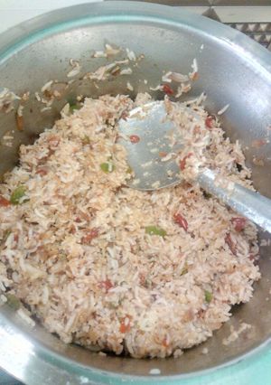 A picture of Haandi style veg briyani.