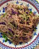 Bắp cải tím xào chay bún trà