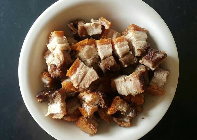 Siobak babi panggang oven crispy pork belly
