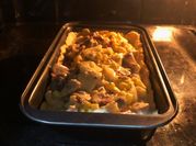 Una foto de quiche de champiñón