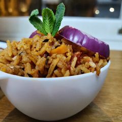 A picture of Carrot Tomato Rice.