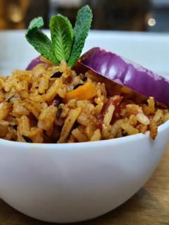 A picture of Carrot Tomato Rice.