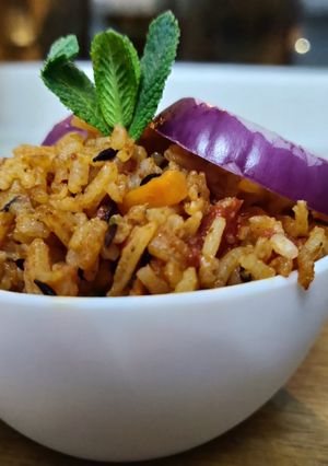 A picture of Carrot Tomato Rice.