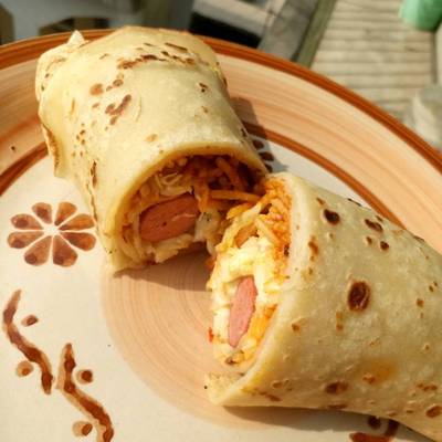 Beef Hot Dog And Vegetable Crepe Recipe By Stretchy4 0 Cookpad