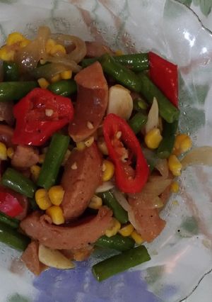 Foto resep Tumis sosis buncis lada hitam