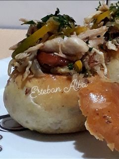 Una foto de Pan Casero relleno