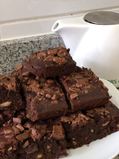 Una foto de Brownies de plátano