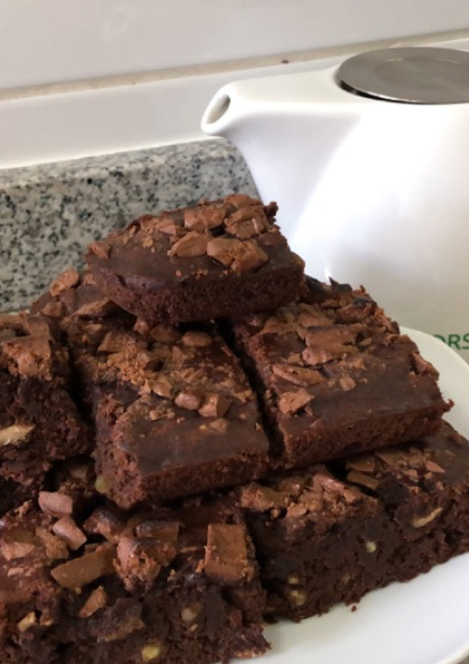 Una foto de Brownies de plátano