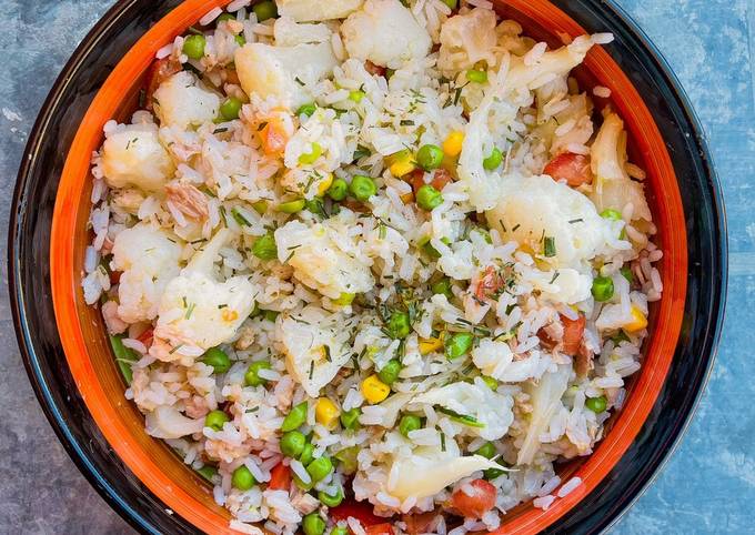 Passi a Fai  Preferito Insalata di riso con tonno e piselli all’erba cipollina