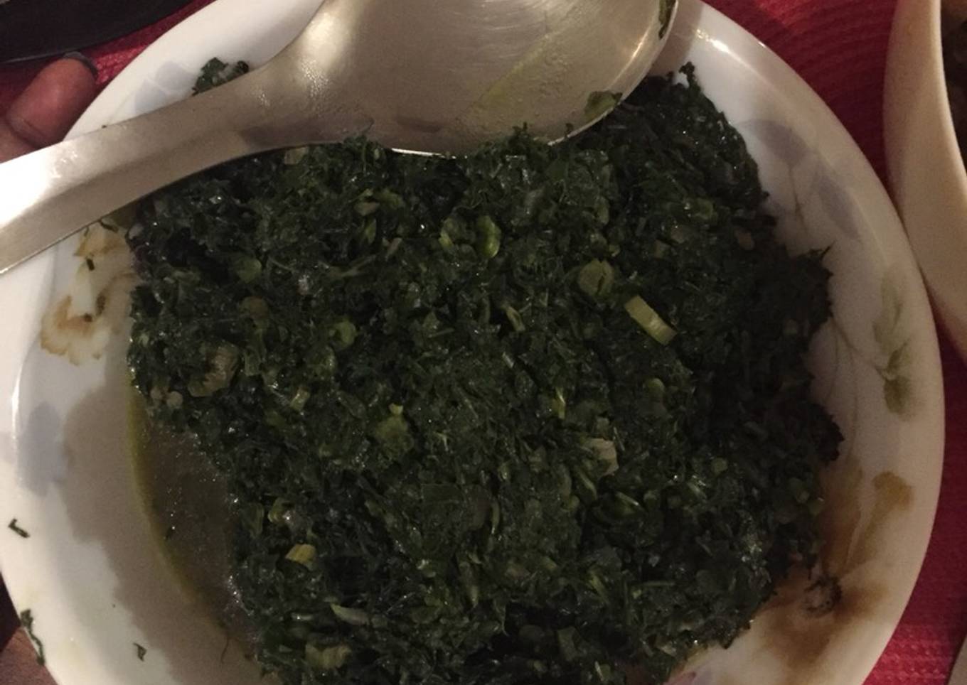 Steamed greens