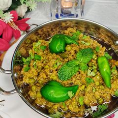 A picture of Hara Masala Qeema.