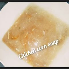 A picture of Chicken corn soup.