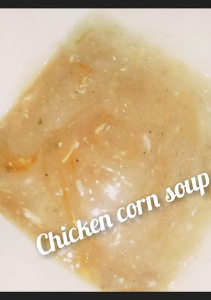 A picture of Chicken corn soup.