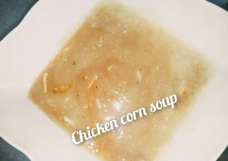 Simple Way to Prepare Homemade Chicken corn soup