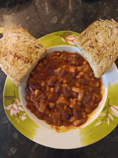 Húsmentes chilis bab recept fotója