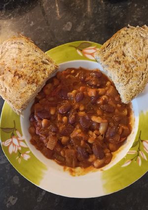 Húsmentes chilis bab recept fotója