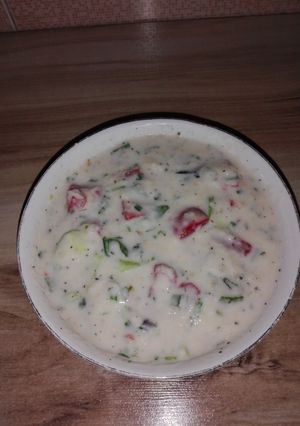 عکسی از دستور آب دوغ خیار به روش خودم