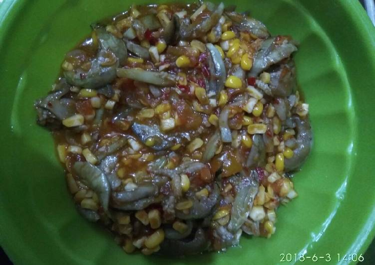 Sambal jagung+terong putih