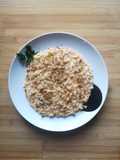 #603 Risotto con crema di patate, salsiccia e arachidi 🥔🌿🍖