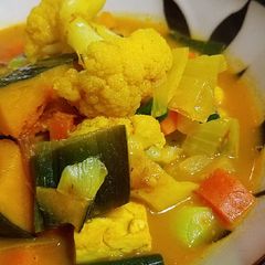 A picture of Japanese Curry Pumpkin Soup #mommasrecipes.