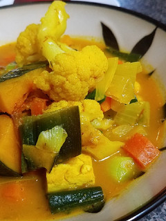 A picture of Japanese Curry Pumpkin Soup #mommasrecipes.