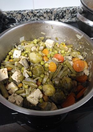 Una foto de Menestra con tofu