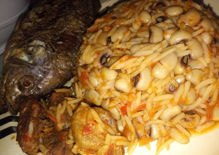 Easiest Way to Make Favorite Jallof rice with beans