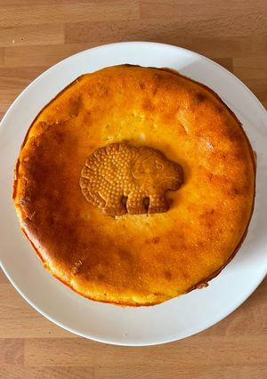 Una foto de Tarta de queso galletas dinosaurios