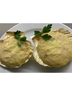 Una foto de Conchitas de bechamel gratinadas