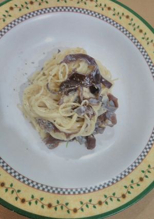 Foto resep One pot creamy angel hair with mushrooms