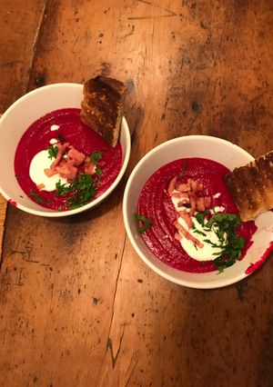 A picture of Beetroot soup.
