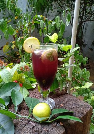 A picture of Blueberry Mojito.