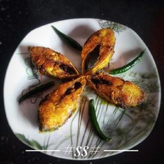 A picture of Fried Hilsa fish #Cookpad.