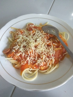 Foto resep Spaghetti sosis jamur