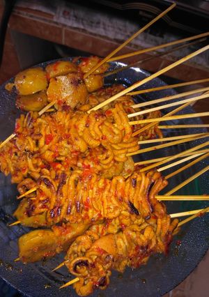 Foto resep Sate usus dan sate pentol panggang/teflon/bakar (ala angkringan)
