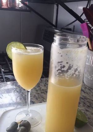 A picture of Cashew fruit drink iftar special.