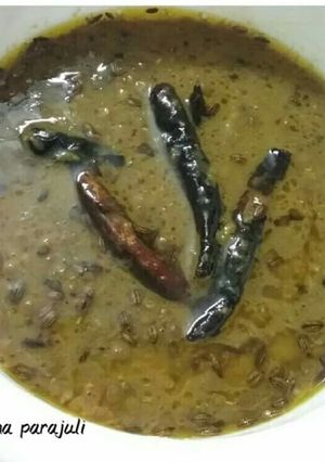 A picture of Kali masoor ki khatti daal.....himachali daal.