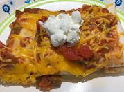 A picture of baked burrito