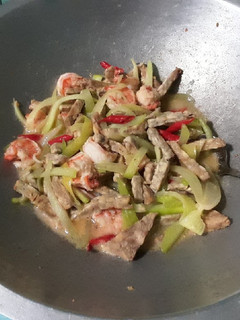 Foto resep Tumis labu tempe campur udang