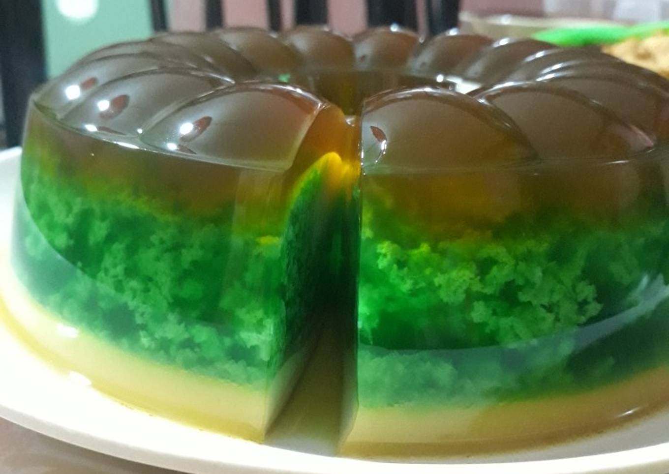 Pudding lumut gula jawa