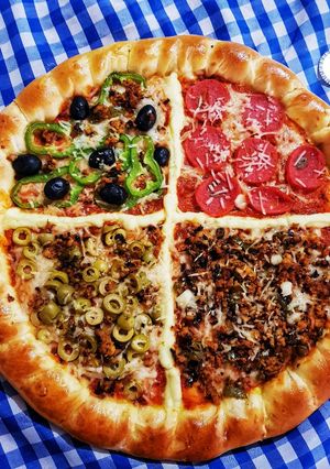 صورة لوصفة بيتزا 4 فصول Pizza 4 saison 🍕